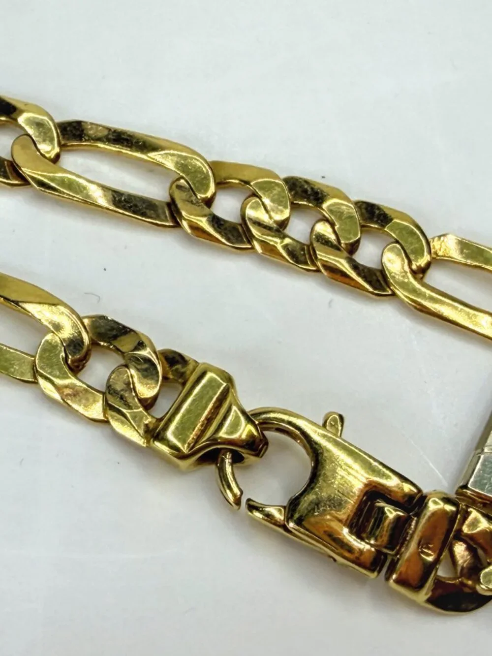 14K Bicolor 6.35mm Gold Fancy Link Bracelet 8 1/4 Inch 8.25